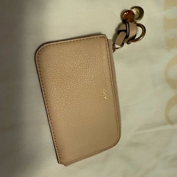 Authentic ChloeLight Tan / Warm Creamy Nude Leather Slim Wallet / Card Holder